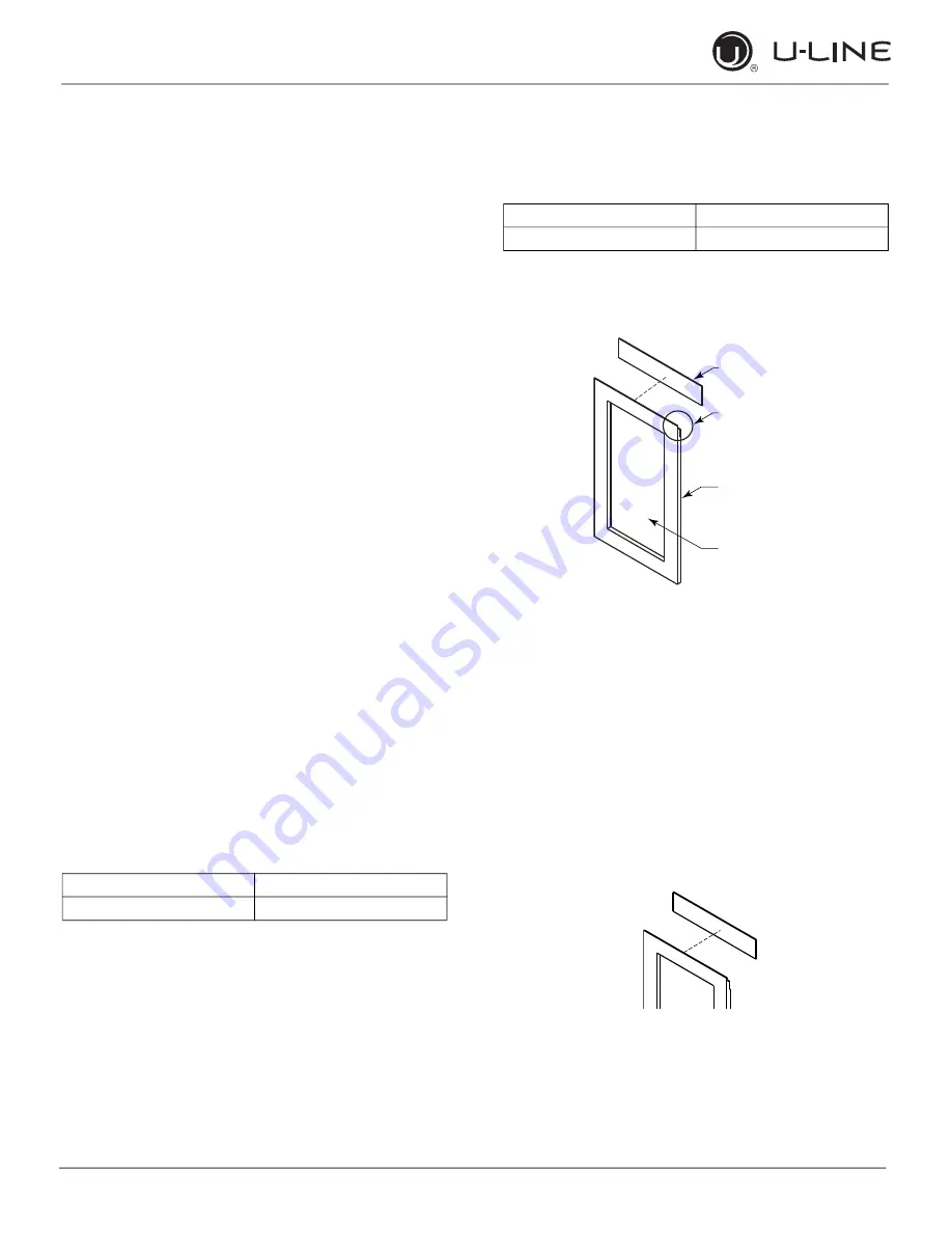 U-Line UHRE515IG01A User Manual & Service Manual Download Page 5