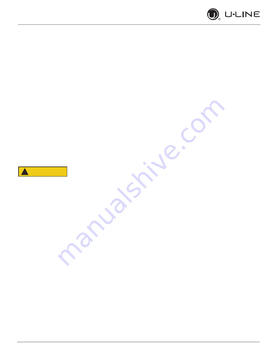 U-Line Wine Captain UHWD524SG01A User Manual & Service Manual Download Page 6