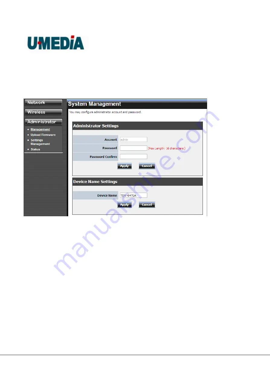 U-Media WST-375L User Manual Download Page 20