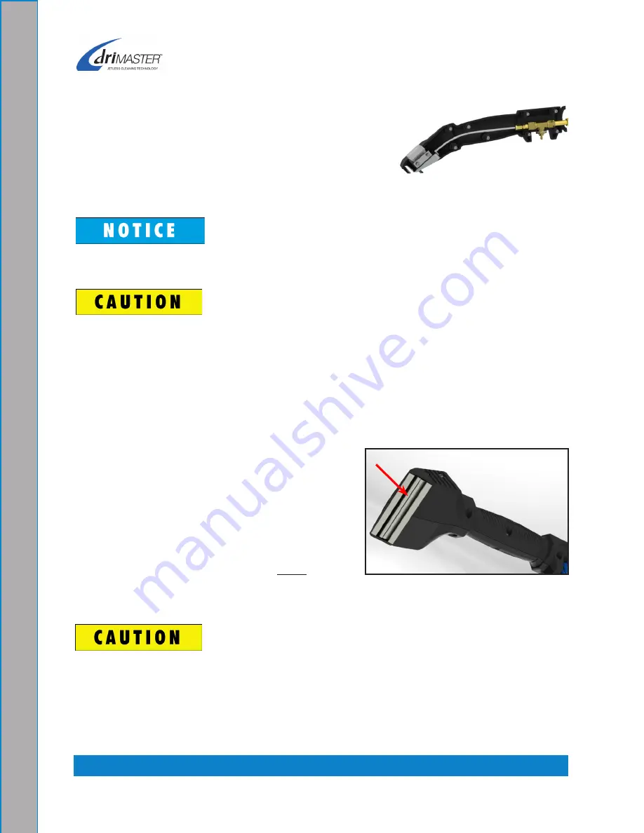 U.S. Products HydraMaster driMaster HiFlo Upholstery Tool Owner'S Manual Download Page 14