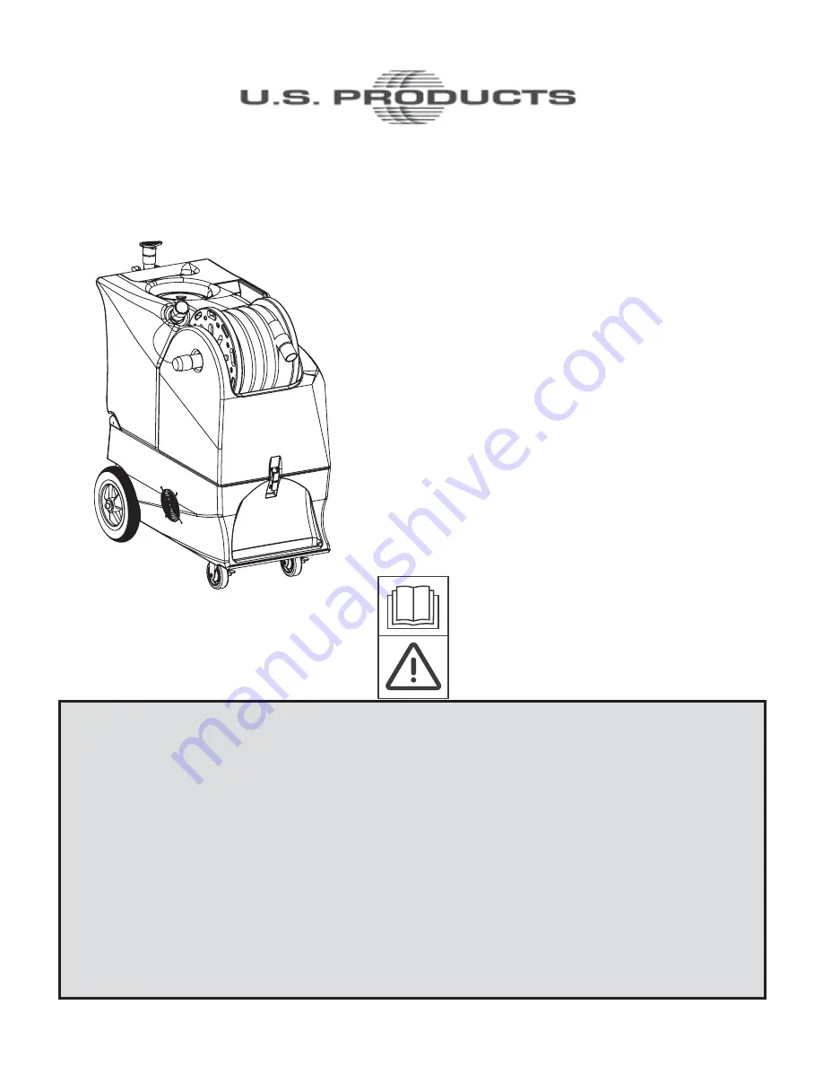 U.S. Products LT-350 EXTRACTOR 120V Information & Operating Instructions Download Page 1