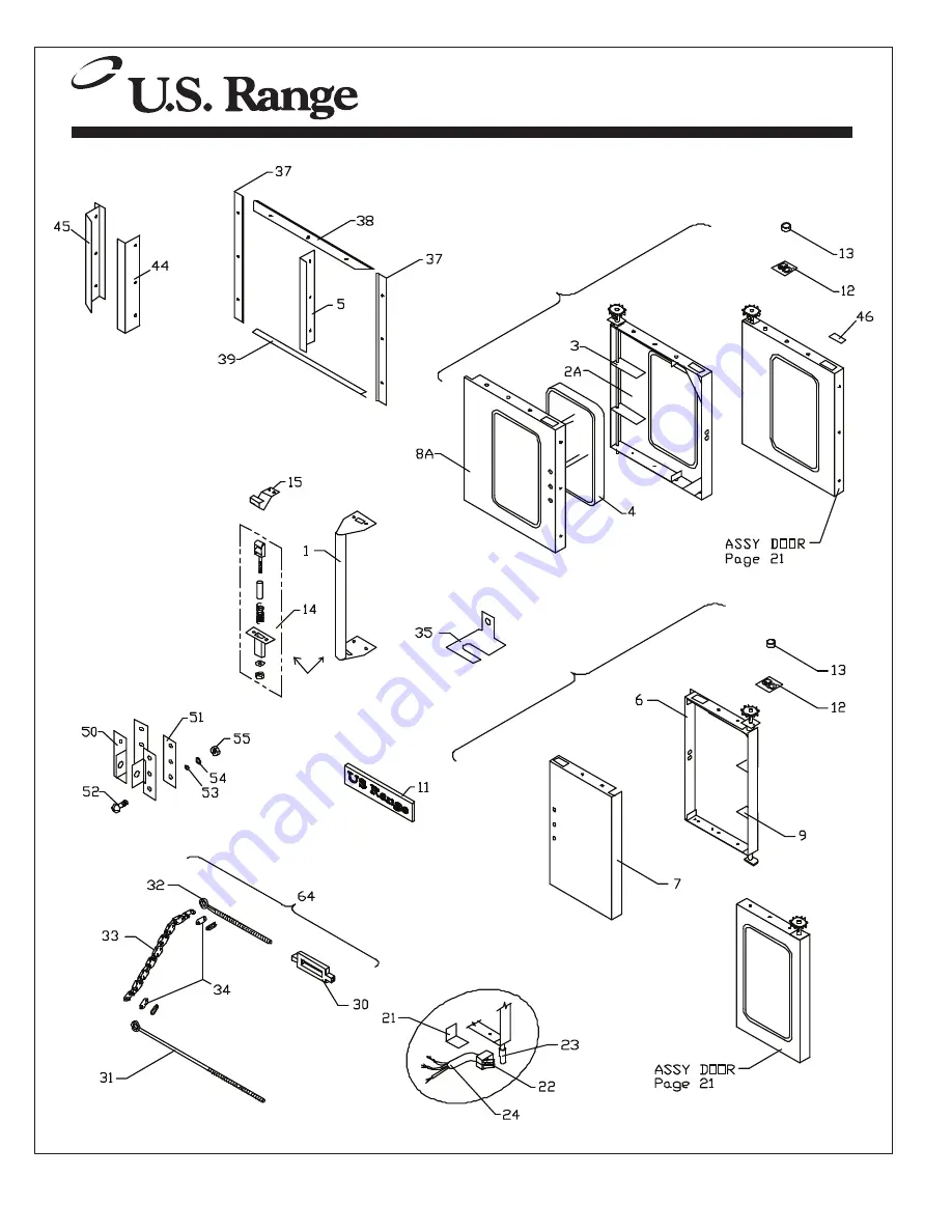 U.S. Range SUMG-100 (GAS) Parts List Download Page 20