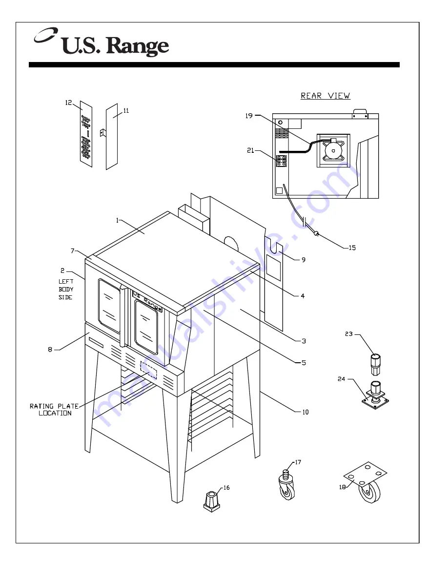 U.S. Range SUMG-100 (GAS) Parts List Download Page 24