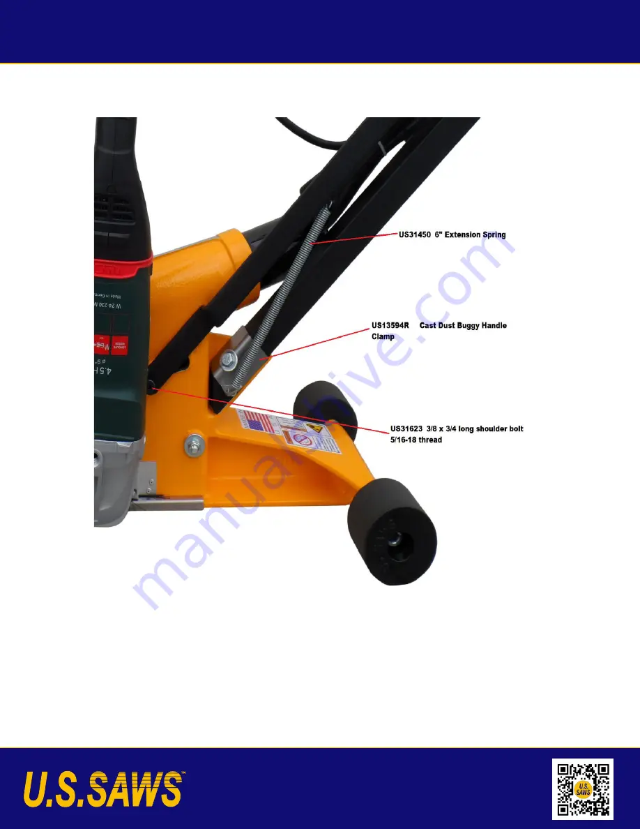 U.S.SAWS Heavy Duty Dust Buggy Operating Manual Download Page 12