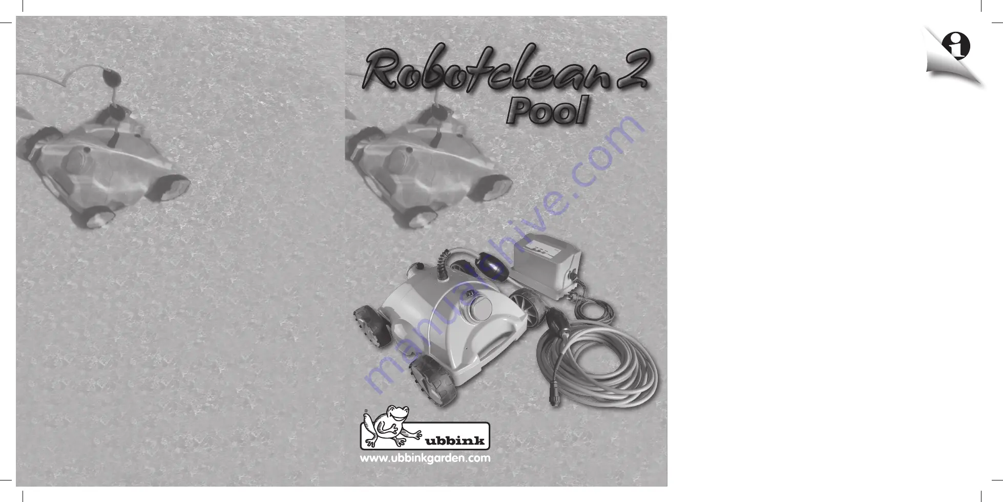 ubbink Robotclean 2 Operating Instructions And Parts List Manual Download Page 2