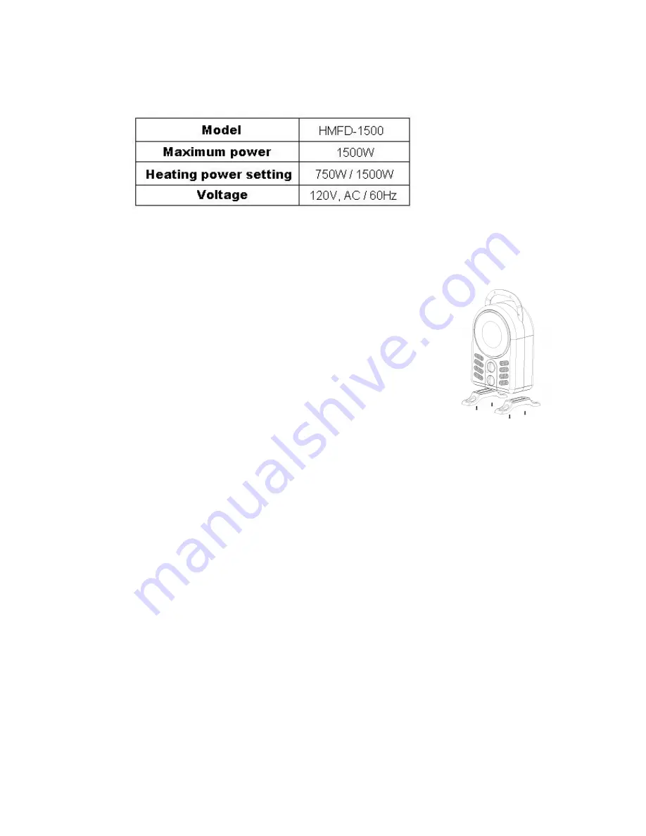 Uberhaus HMFD-1500 Operator'S Manual Download Page 4