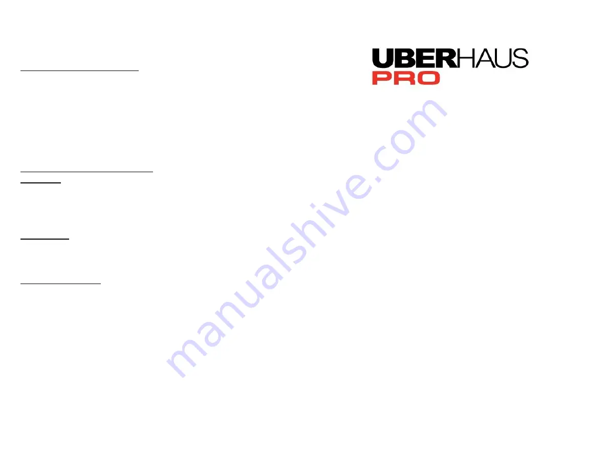 Uberhaus PRO OSCP-30E Owner'S Manual Download Page 3