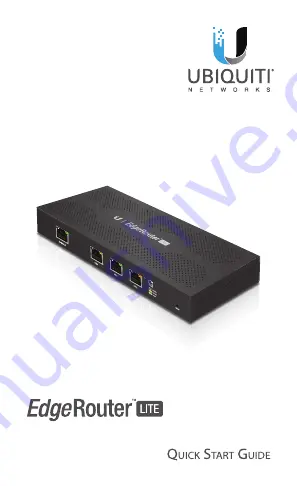 Ubiquiti EdgeRouter LITE Quick Start Manual Download Page 1