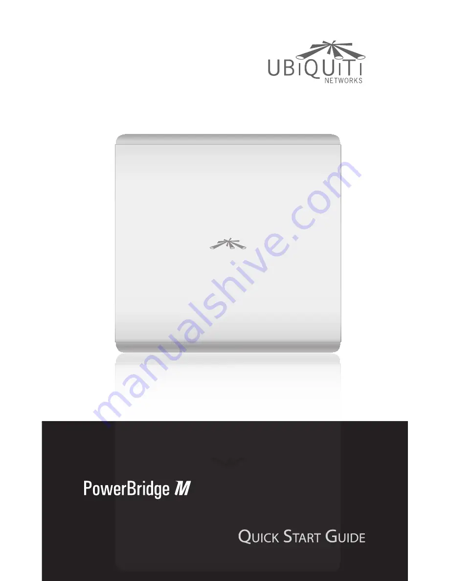 Ubiquiti PowerBridge M3 Quick Start Manual Download Page 1