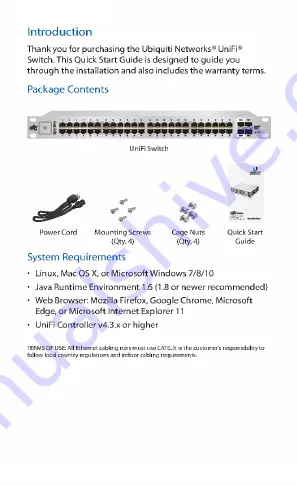 Ubiquiti UniFi Switch 48-500W Quick Start Manual Download Page 2