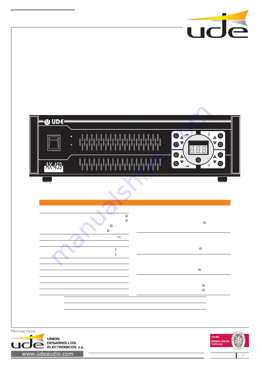 Ude AX-459 Manual Download Page 1