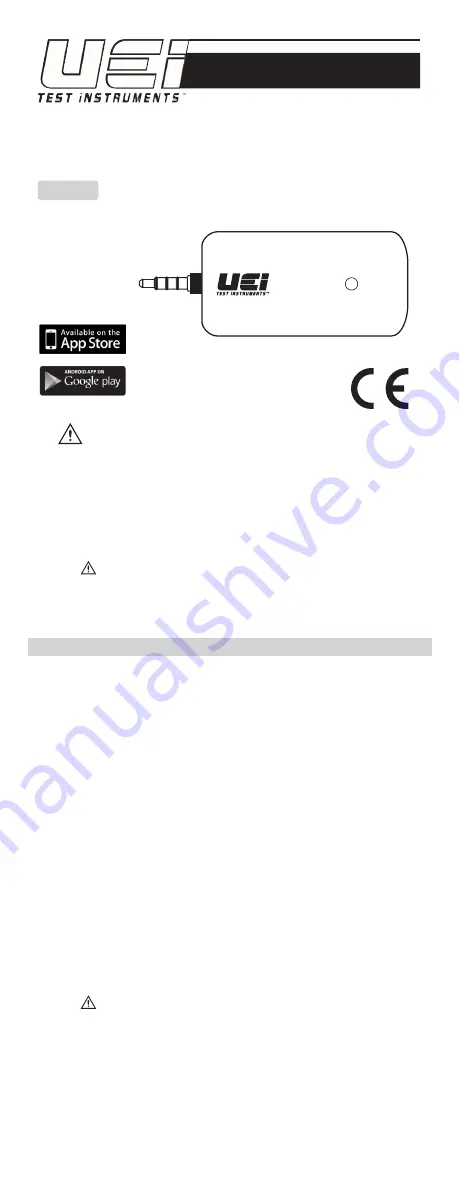 UEi COA1 Instruction Manual Download Page 1