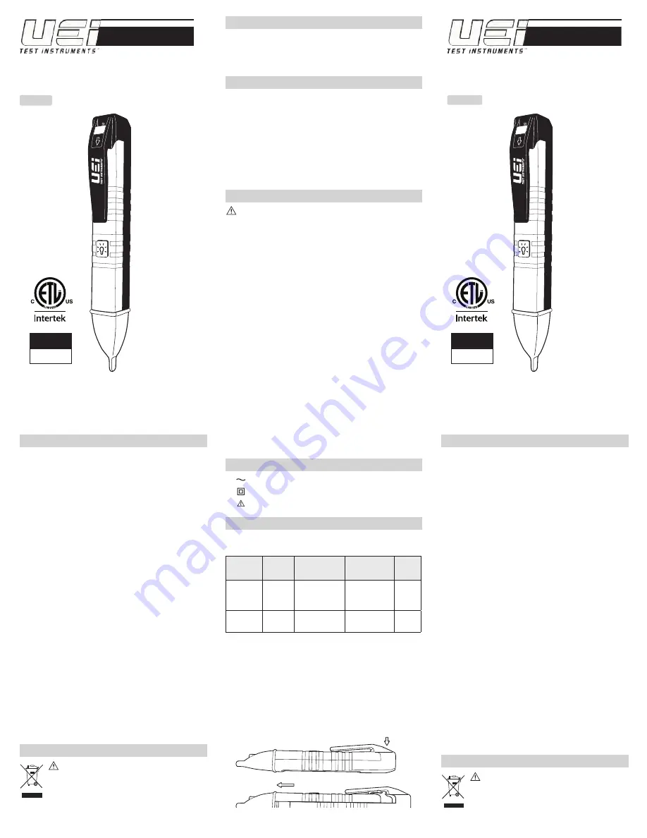 UEi NCV3 Instruction Manual Download Page 1