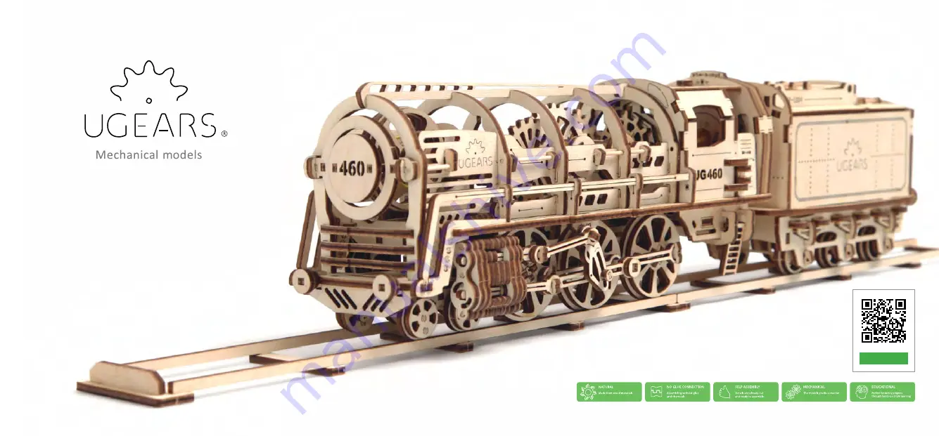 UGEARS Locomotive with Tender Assembly Instructions Manual Download Page 1