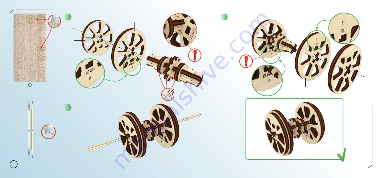 UGEARS Locomotive with Tender Assembly Instructions Manual Download Page 6