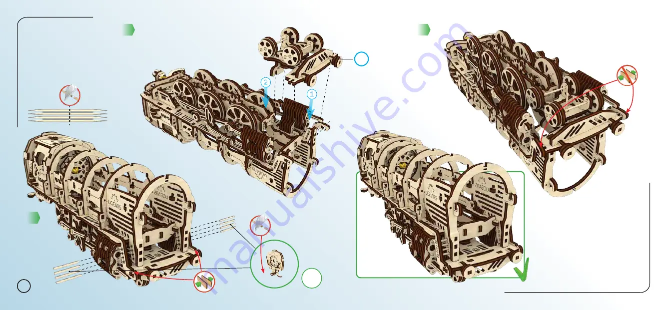 UGEARS Locomotive with Tender Скачать руководство пользователя страница 32