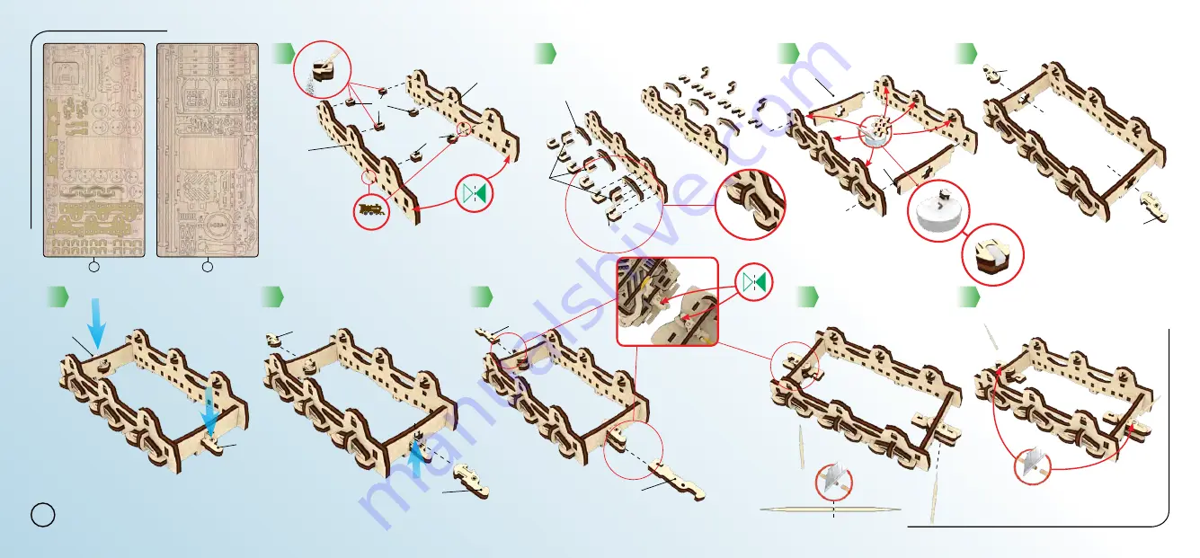 UGEARS Locomotive with Tender Assembly Instructions Manual Download Page 36