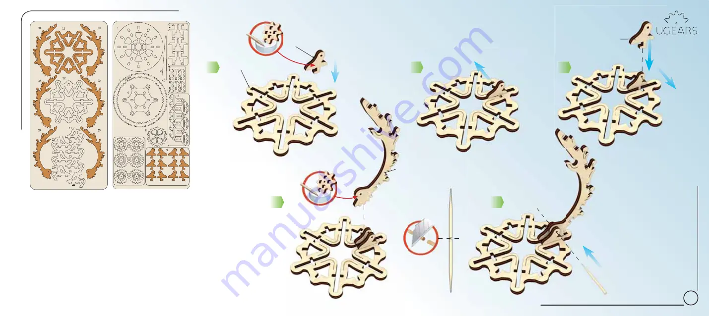 UGEARS Mechanical Flower Assembly Instruction Manual Download Page 7