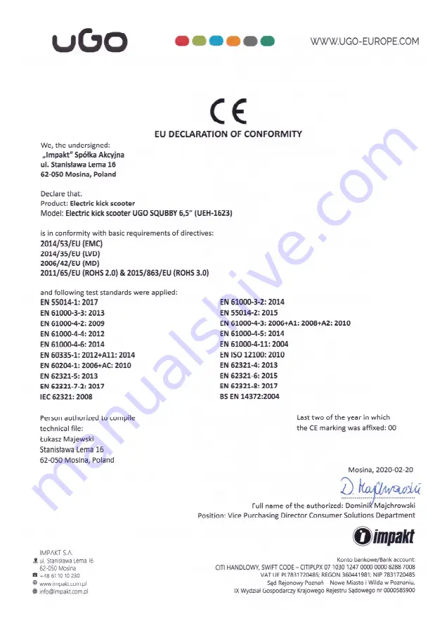 Ugo SQUBBY 8 Original User Manual Download Page 13