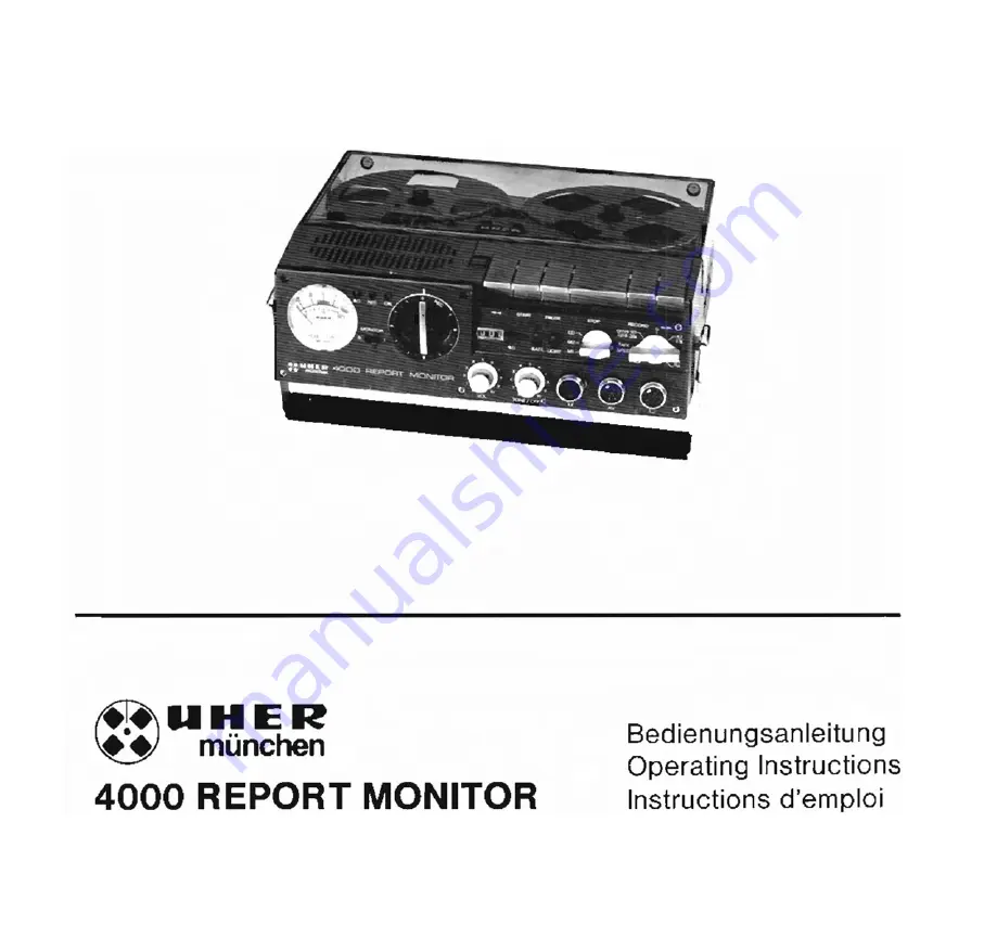 uher 1004-S Скачать руководство пользователя страница 1