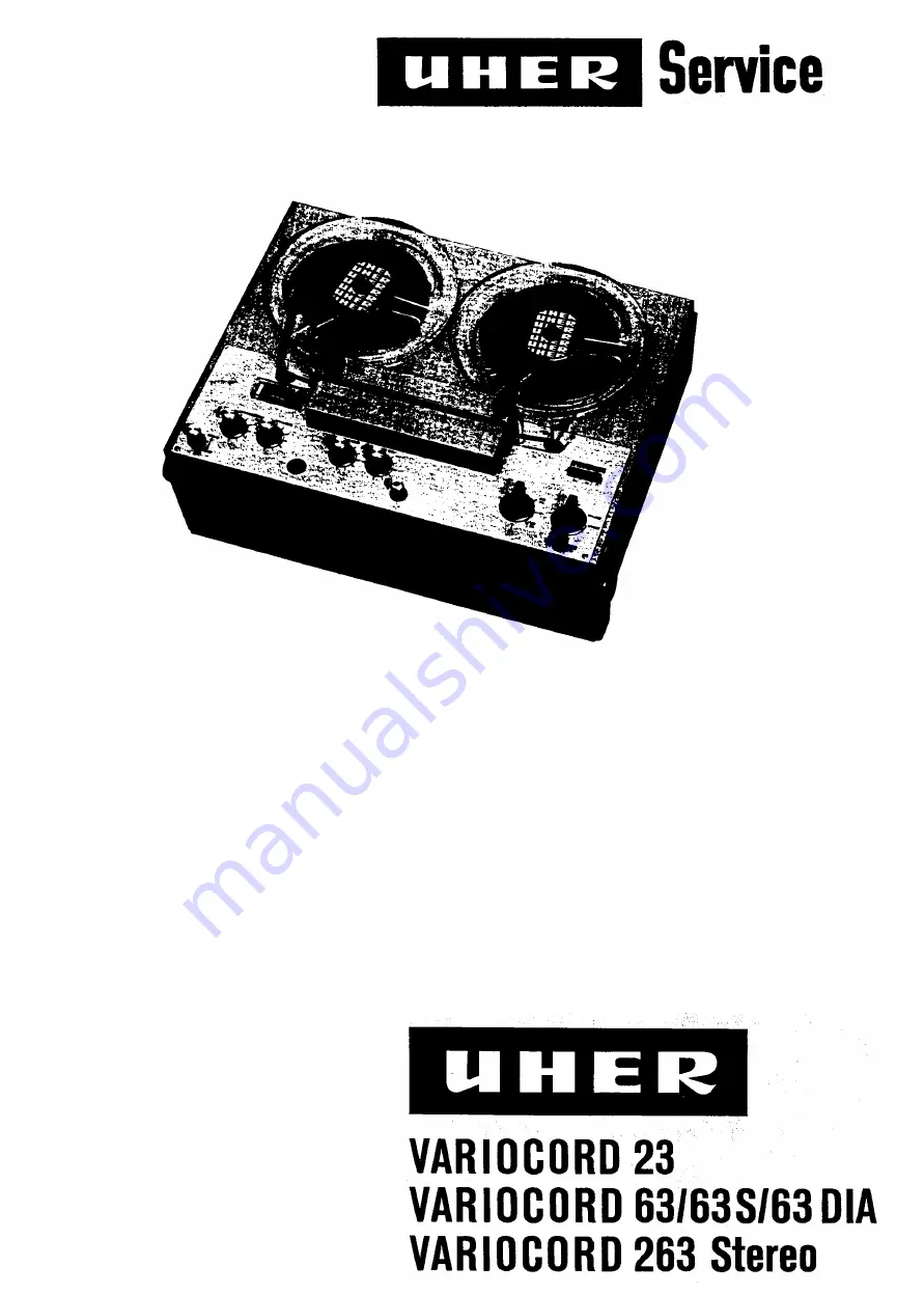 uher VARIOCORD 23 Service Manual Download Page 1