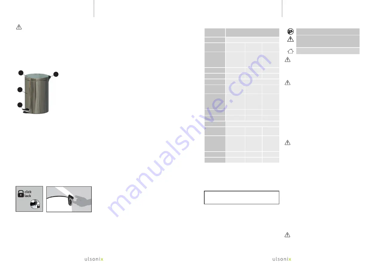 ulsonix OAK BIN ULX-OAK-12B User Manual Download Page 3