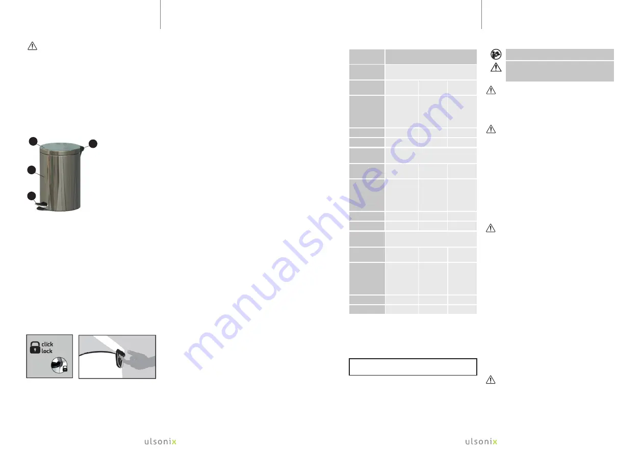 ulsonix OAK BIN ULX-OAK-12B User Manual Download Page 7