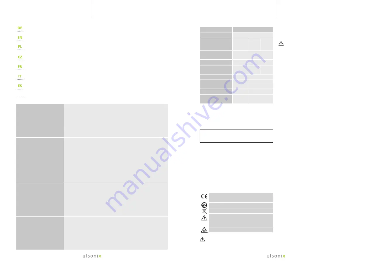 ulsonix ULX - OZG 7000 User Manual Download Page 2