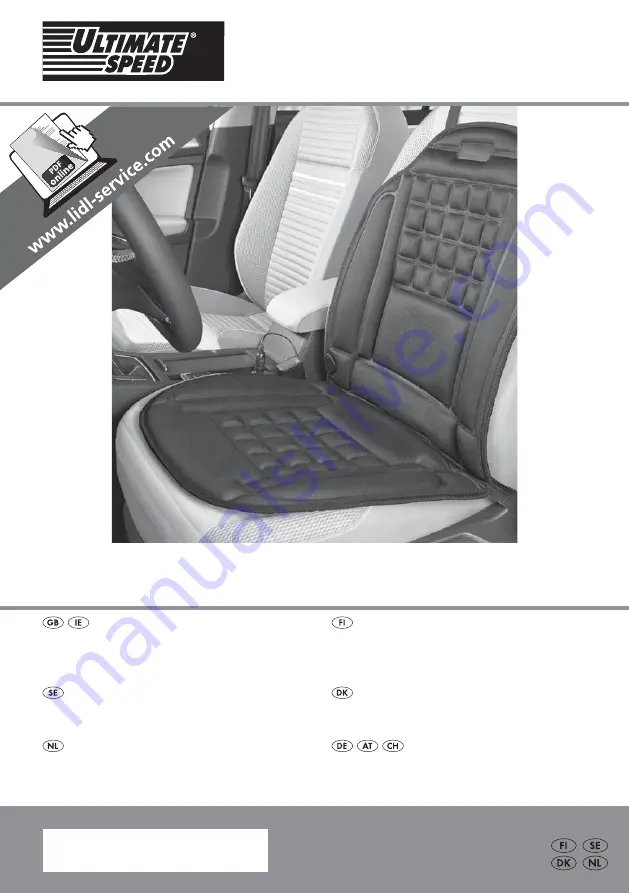 ULTIMATE SPEED 100113 Operating Instructions Manual Download Page 1