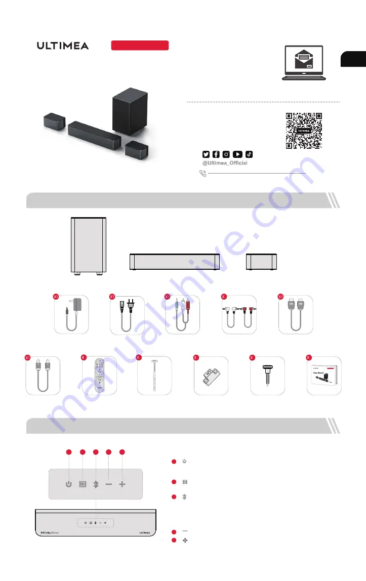 ULTIMEA Dolby Atmos Poseidon D60 User Manual Download Page 7