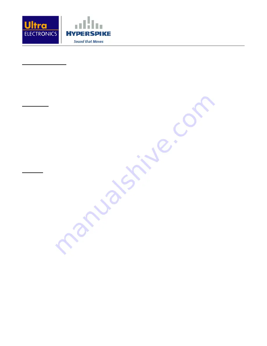 Ultra electronics HyperSpike MA Series Operation Manual Download Page 3