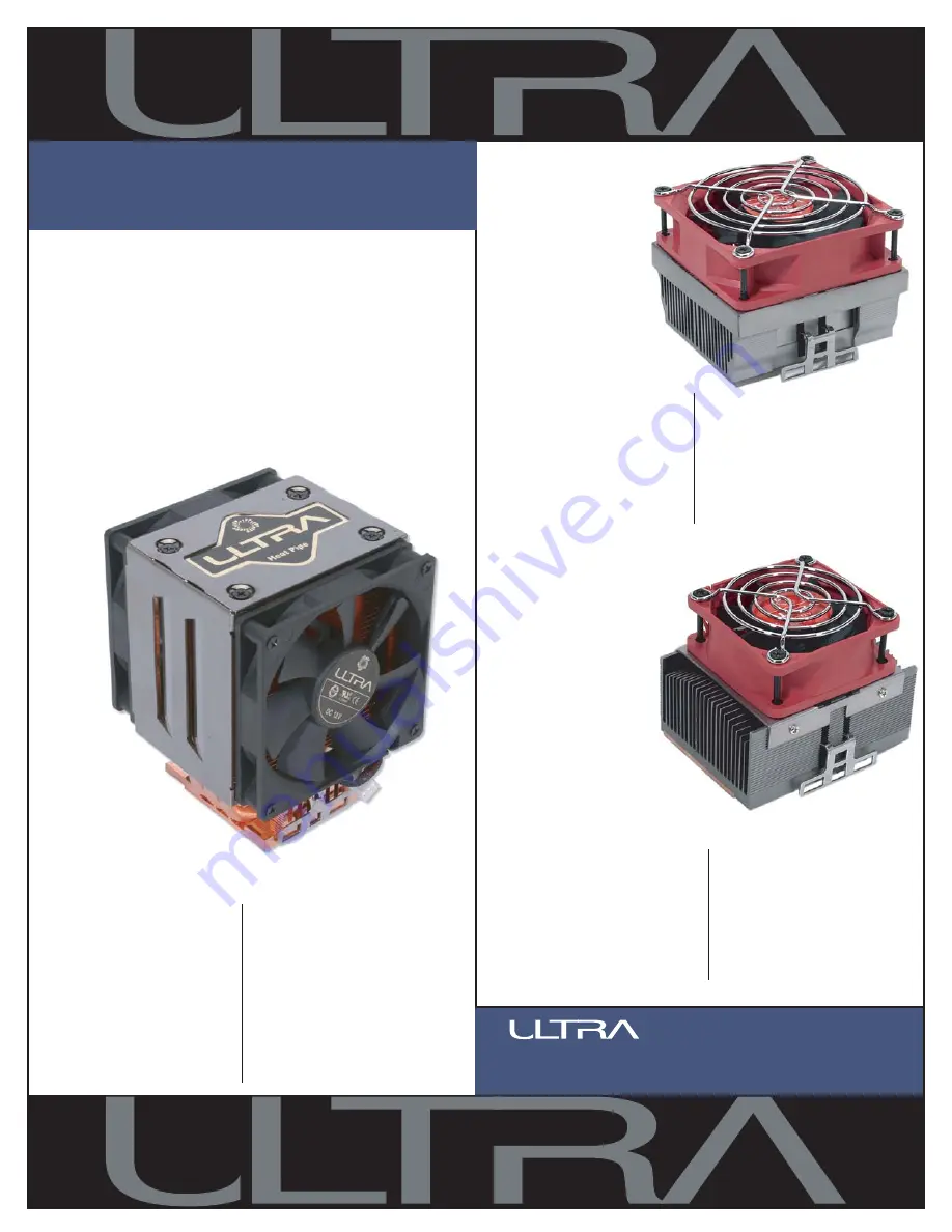 Ultra Products CPU Cooling Fans AMD Specification Sheet Download Page 1