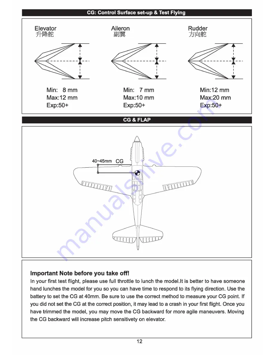 Ultrafly P-40 Instruction Manual Download Page 14