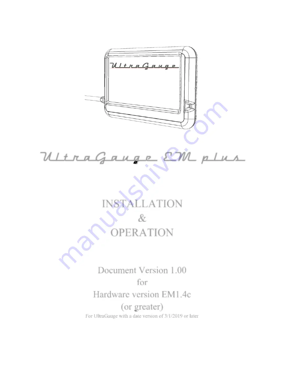 UltraGauge EM plus Скачать руководство пользователя страница 1