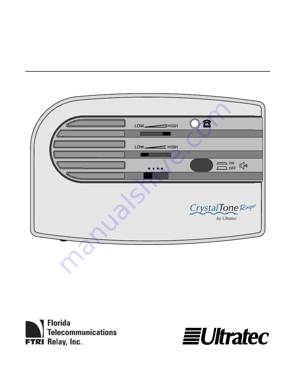 Ultratec CrystalTone Ringer Training Manual Download Page 1