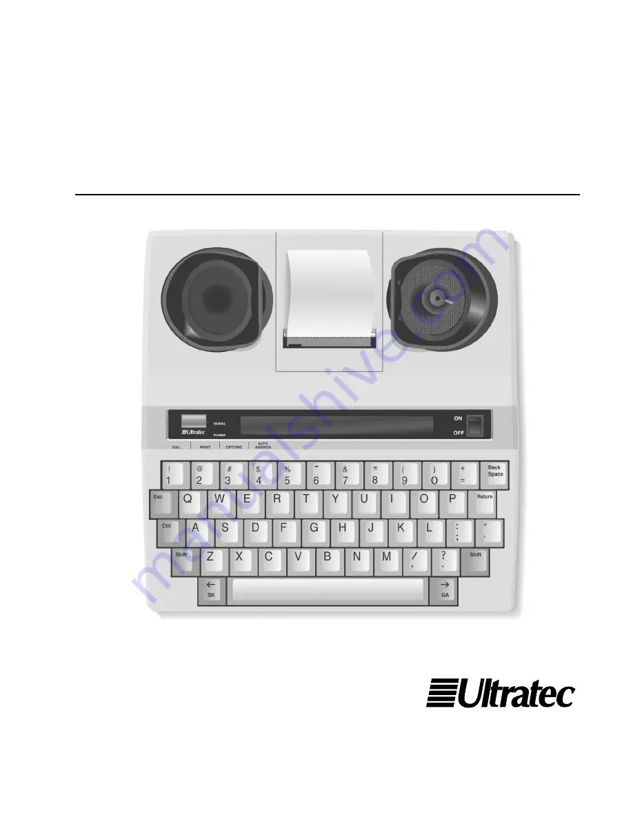 Ultratec Miniprint 425 Скачать руководство пользователя страница 1