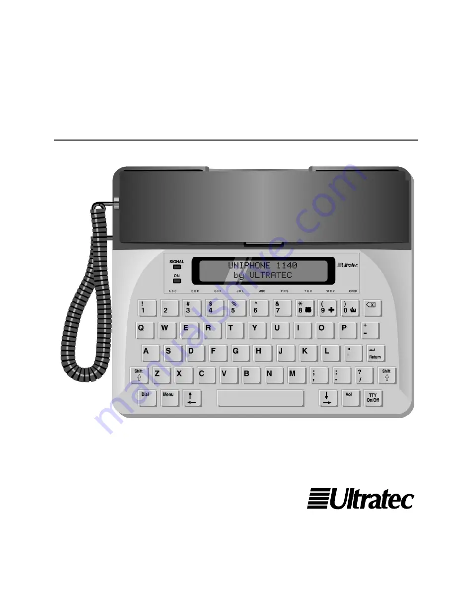 Ultratec Uniphone 1140 Скачать руководство пользователя страница 1