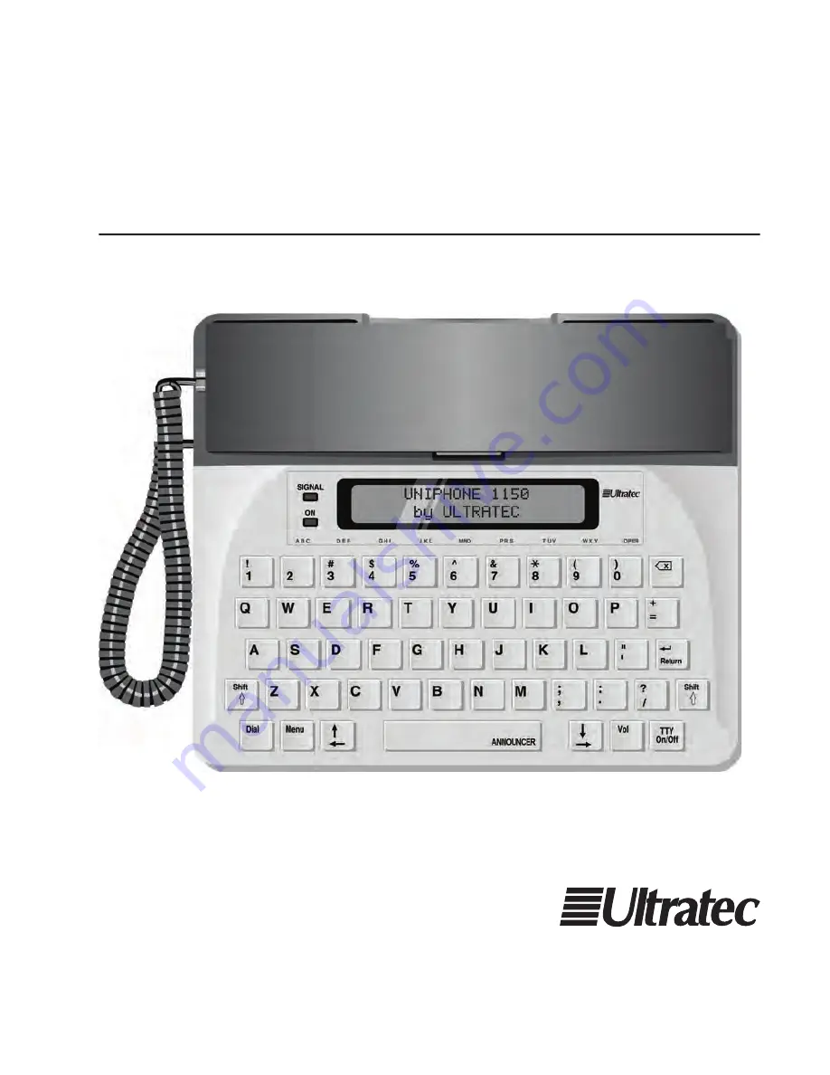 Ultratec Uniphone 1150 Скачать руководство пользователя страница 1