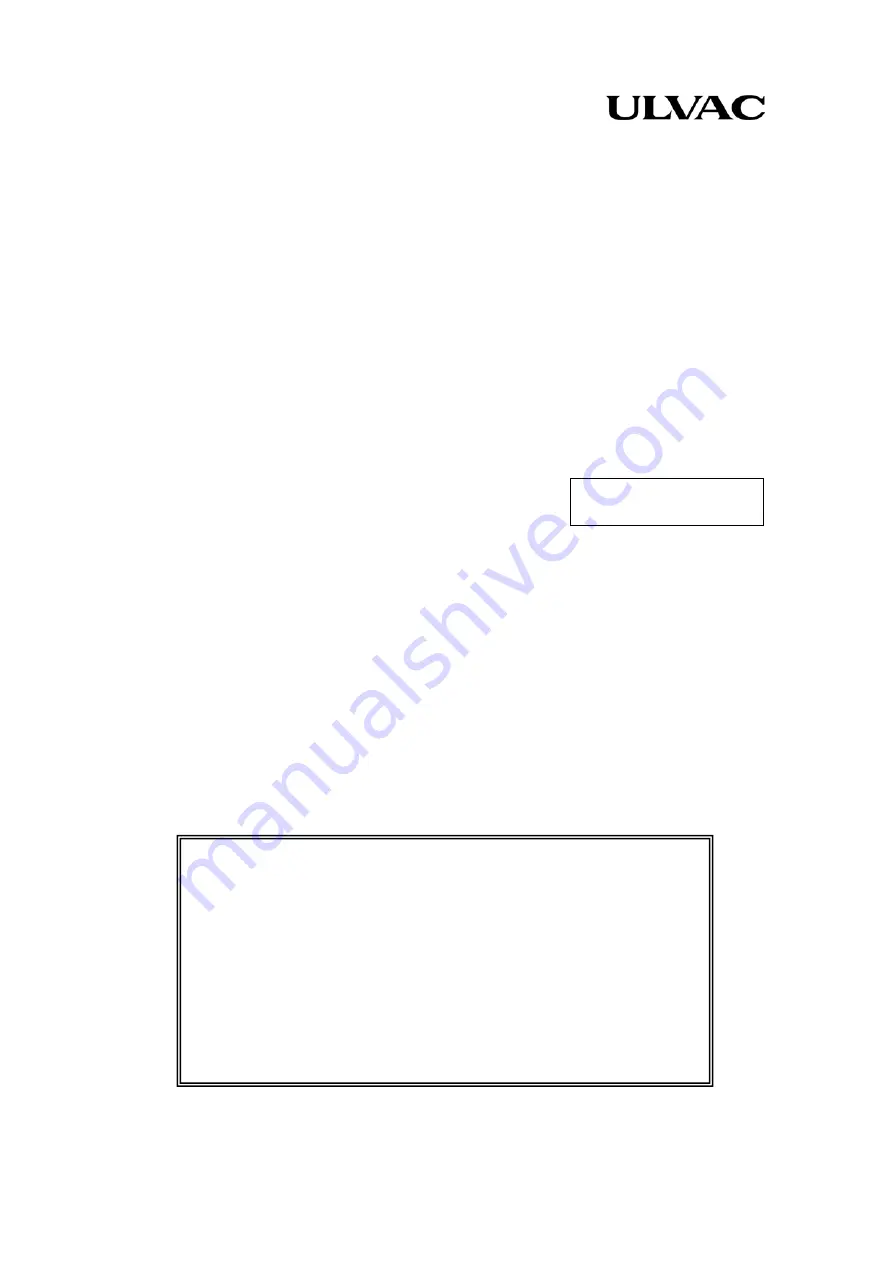 Ulvac EMP-14A Скачать руководство пользователя страница 1