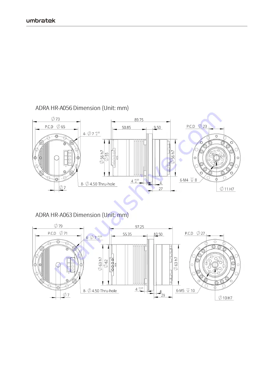 umbratek ADRA HR Series User Manual Download Page 44