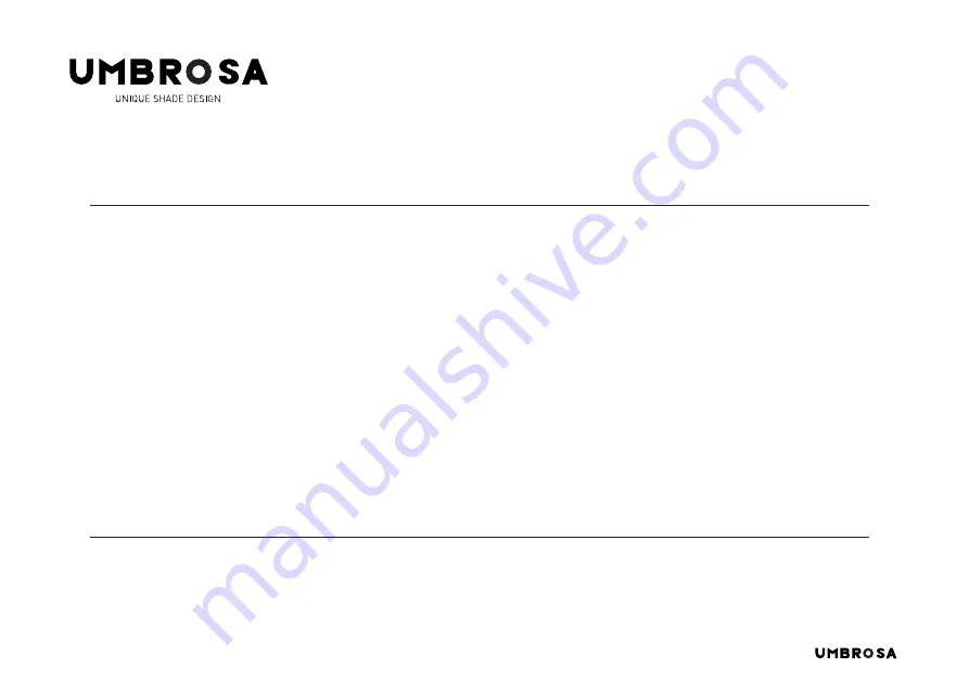 Umbrosa EVOLUTION DUOFLEX Installation Manual Download Page 2