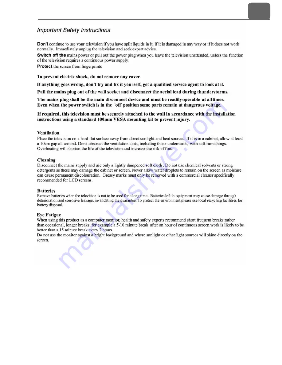 UMC X32/60G-GB-3B-TCDUP-UK User Manual Download Page 3