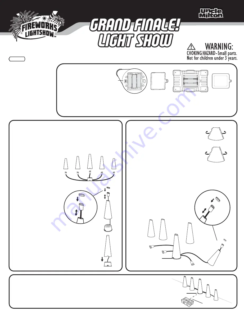 Uncle Milton FIREWORKS LIGHTSHOW GRAND FINALE Installation Instructions Download Page 1