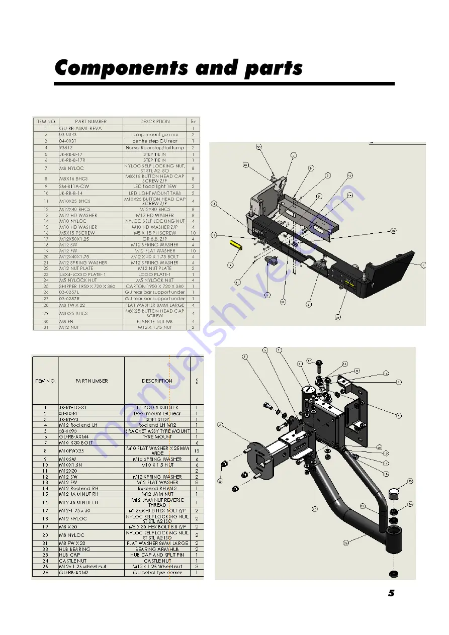 Uneek 4x4 GU-RB-ASM5 Скачать руководство пользователя страница 5