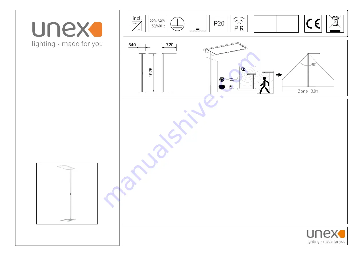 Unex Float LED Operating Manual Download Page 1