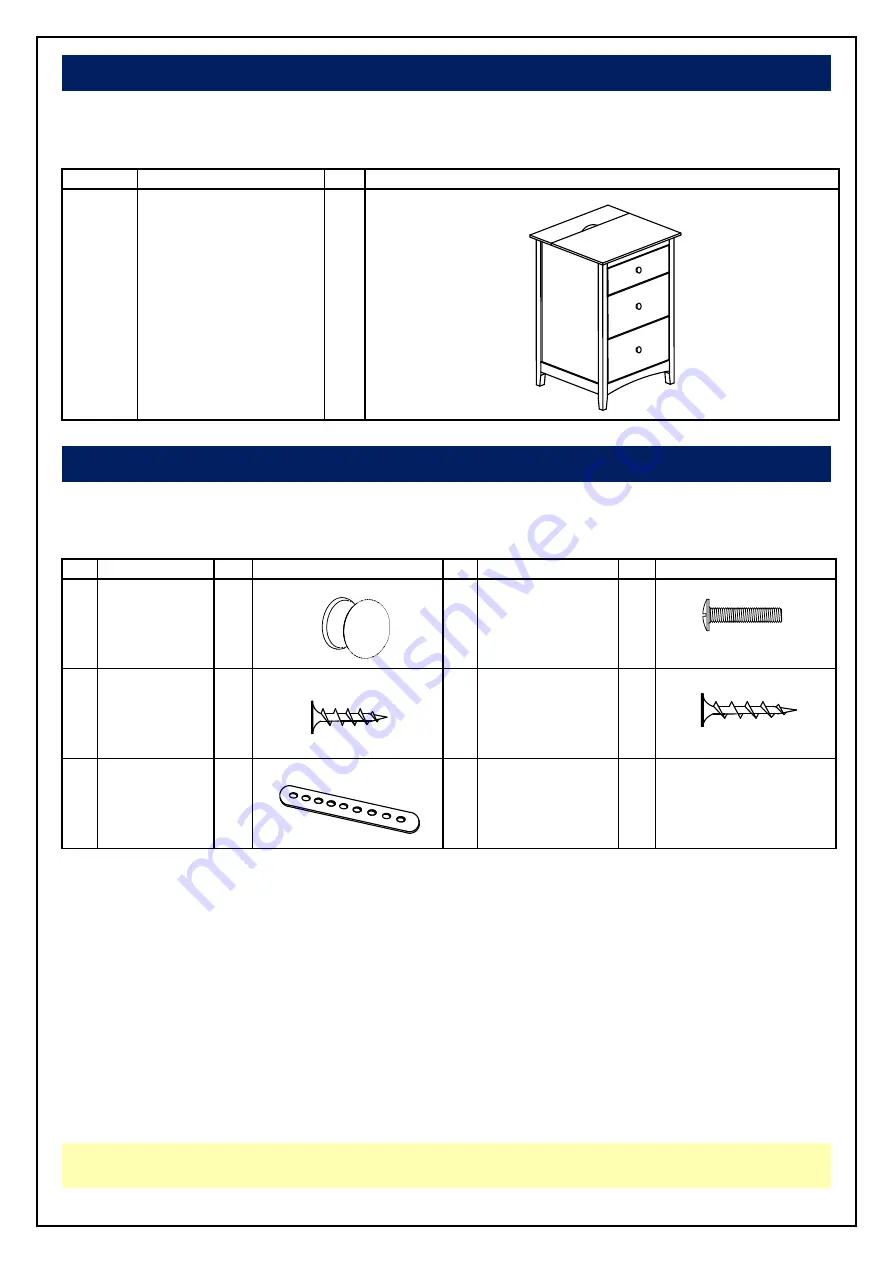 Unfinished Furniture of Wilmington BD-7023 Скачать руководство пользователя страница 3