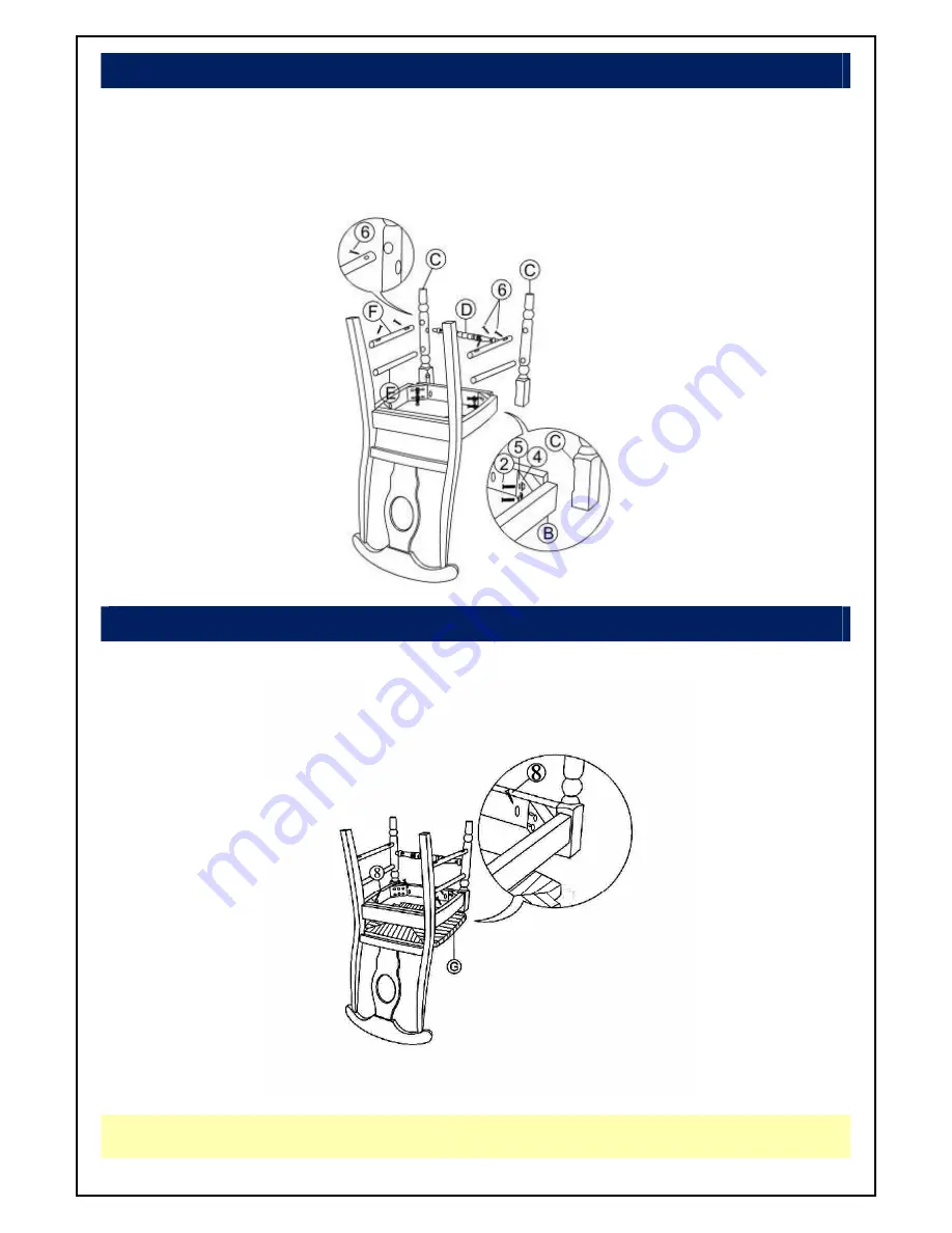 Unfinished Furniture of Wilmington EMPIRE CHAIR WITH RUSH SEAT C-1200 Assembly Instructions Download Page 4