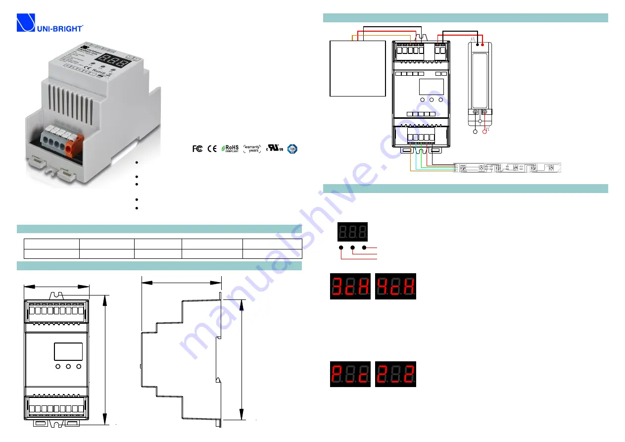 UNI-BRIGHT E477171 Quick Start Manual Download Page 1