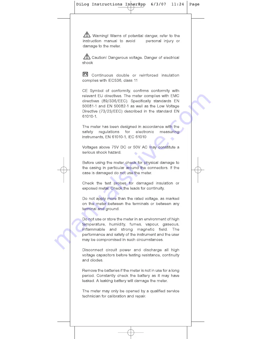 UNI-T UT15A Instruction Manual Download Page 2