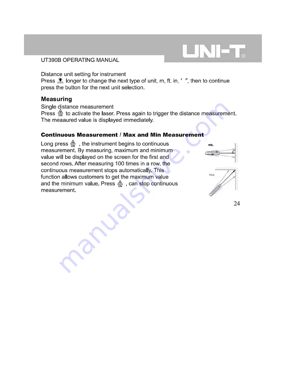 UNI-T UT390B Operating Manual Download Page 8